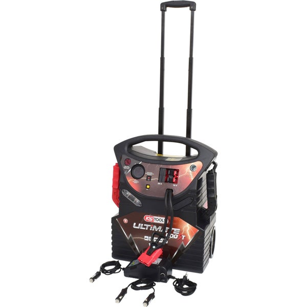 KS Tools Ultimate Boost Starthilfe mit Batterie, Ladegerät und Griff