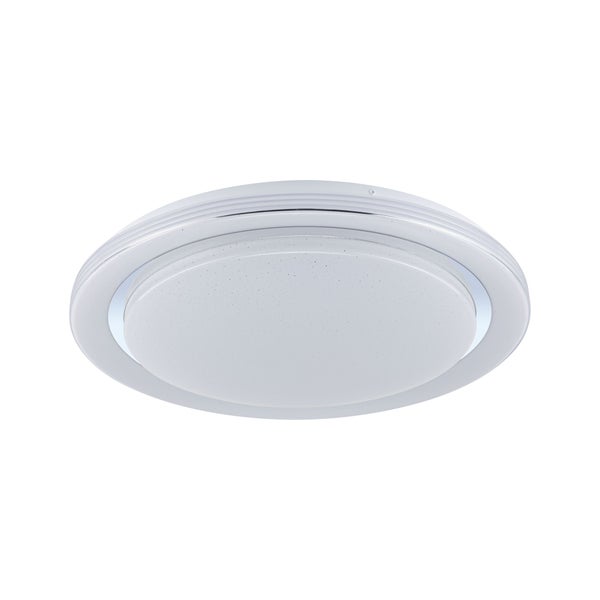 LED Deckenleuchte Rainbow mit Regenbogeneffekt RGBW+ 2800lm 230V 38,5W dimmbar Chrom, Weiß