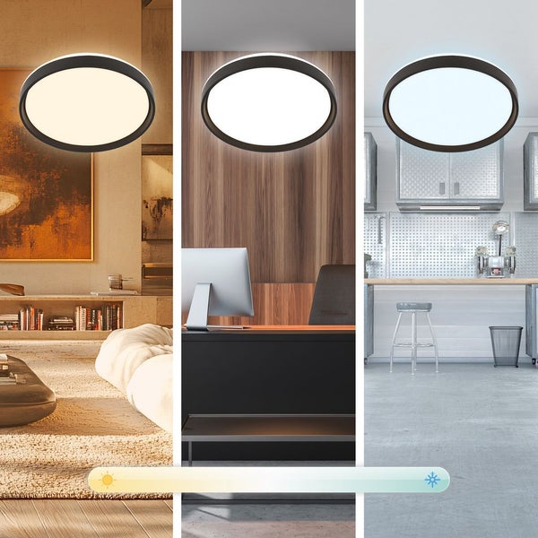 LED Deckenlampe Deckenleuchte Wohnzimmer Dimmbar Fernbedienung RGBIC CCT Flur