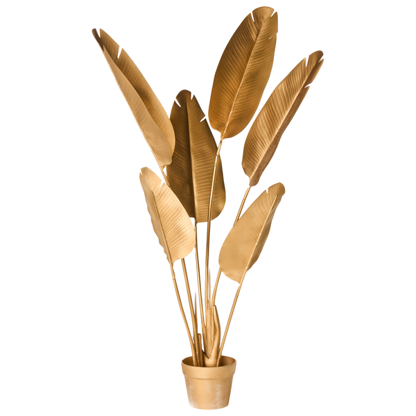 Kunstpflanze BANANA TREE 123 cm Gold