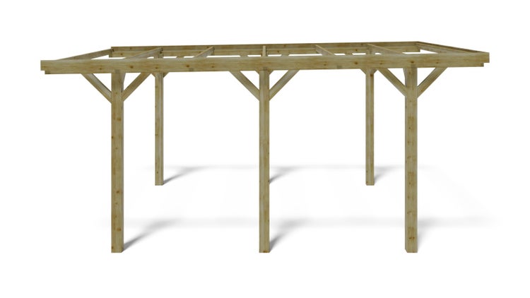 Carport Garagendach 3,04x5,12 m - 15,56 m2