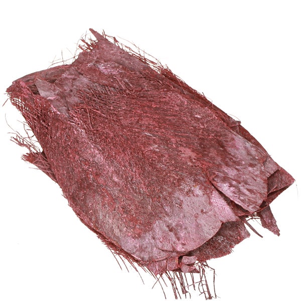 Dekorative rote Kokosfaser aus Naturmaterial für Bastelarbeiten und Winterschutz.