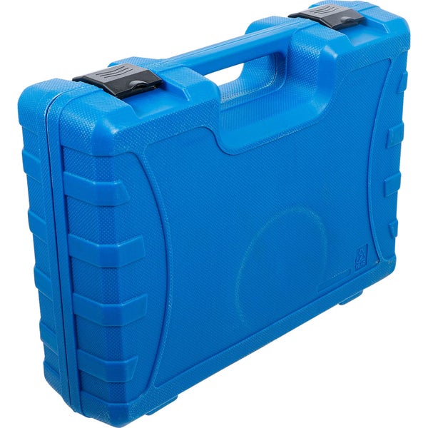 Werkzeugsatz zur Demontage von Riemenscheiben in einem blauen Werkzeugkoffer