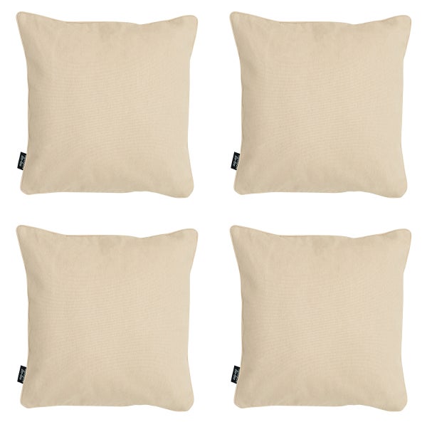 Dekokissen Beige Canvas Eco+ - Ca. 50x50 cm - 4er-Set