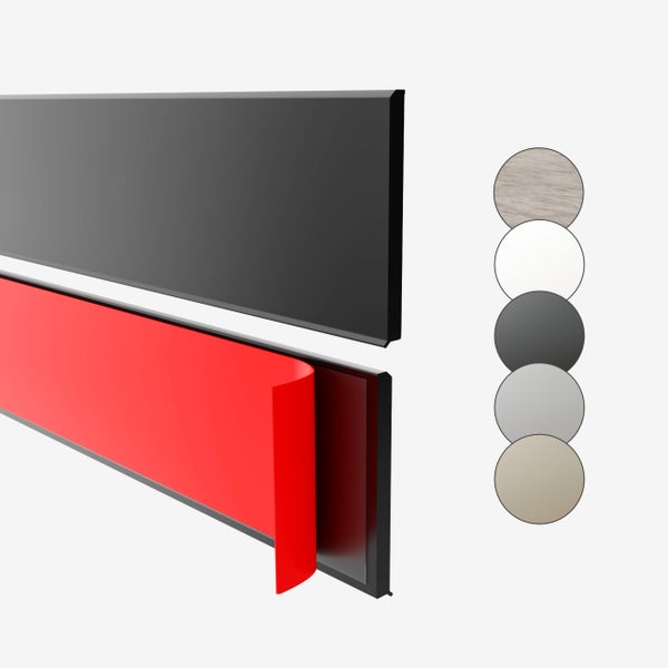 Sockelleiste mit Klebestreifen und Farbvarianten