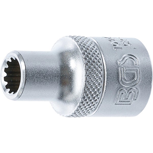 BGS Steckschlüssel-Einsatz Gear Lock Antrieb Innenvierkant 12,5 mm (1/2) SW 8 mm - 10208