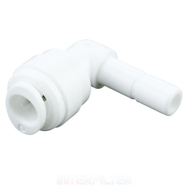 Winkelsteckverbinder für Wasserfilter aus Kunststoff