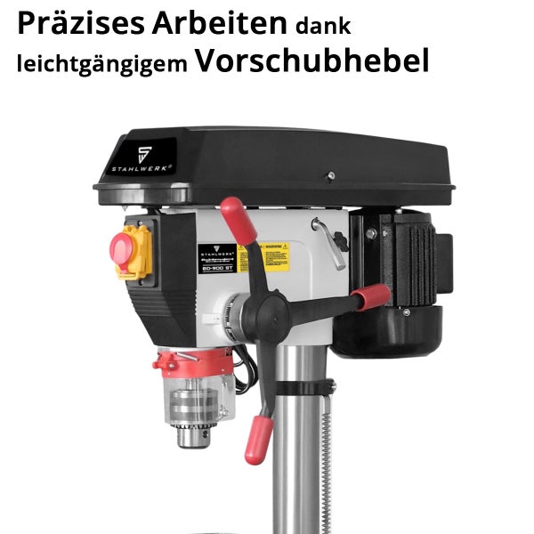 Standbohrmaschine für präzises Arbeiten mit leichtgängigem Vorschubhebel