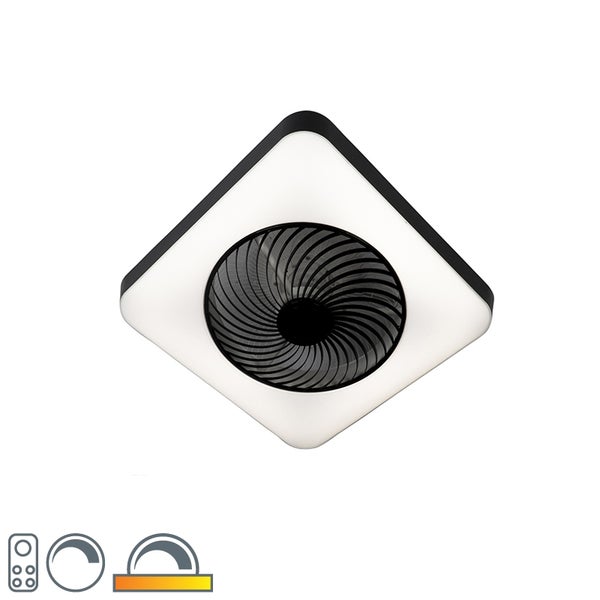 Deckenventilator eckig schwarz inkl. LED dimmbar - Climo