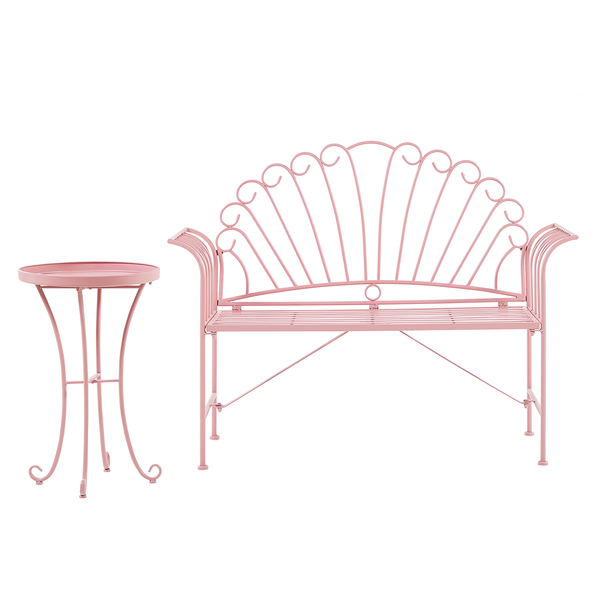 Bistro Set CAVINIA Metall Rosa