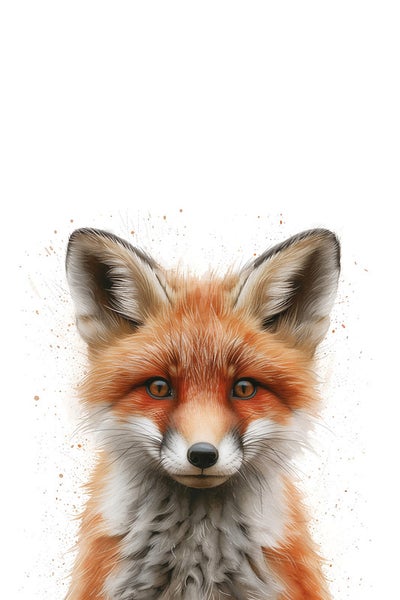 Illustration eines Fuchses im Aquarellstil