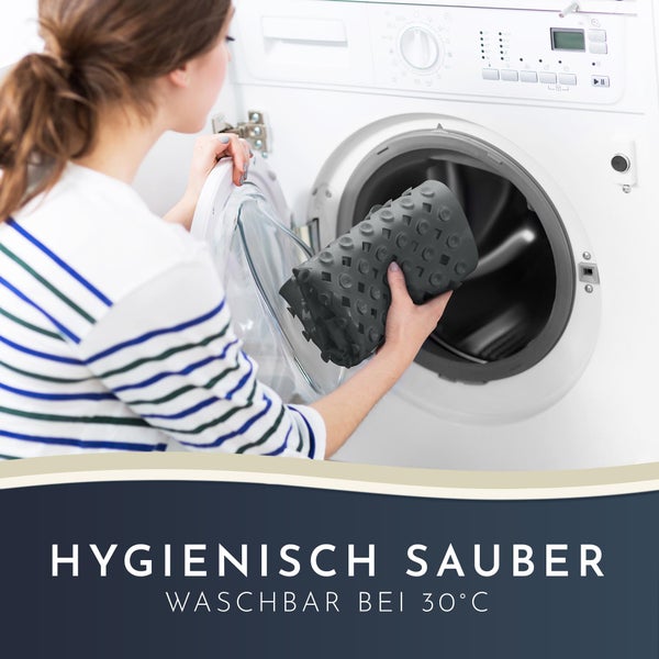 Homerella® Duschmatte rutschfest - 100% BPA frei - Inkl. 2 Haken zum Aufhängen 53x53cm - Antirutschmatte Dusche hautsensitiv & schimmelresistent - Duscheinlage maschinenwaschbar