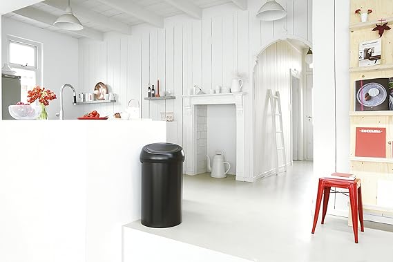 Brabantia Abfallbehälter Mit Soft Touch Öffnung 60 Liter HxBxT 71 x 40 x 40 cm Metall Matt Schwarz