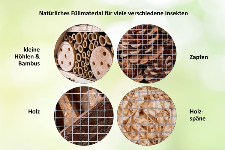 Insektenhotel XXL CULT at home Insektenhaus Höhe 77cm braun Holz