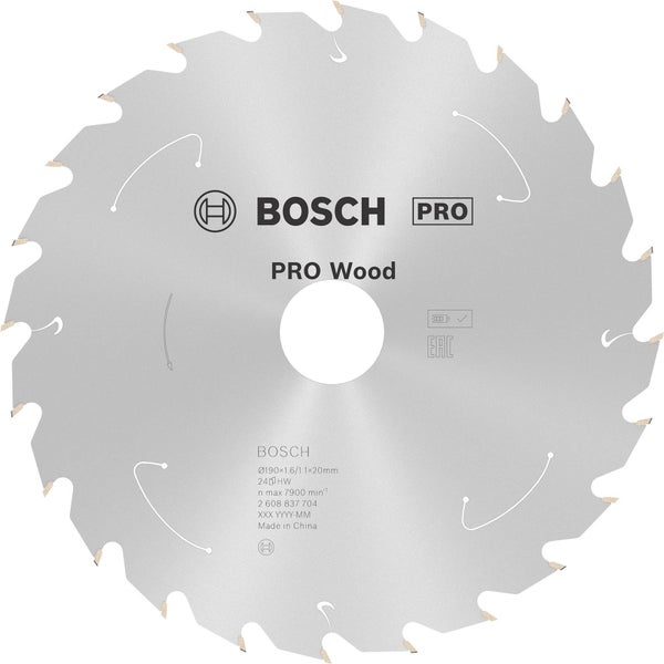 Bosch PRO Wood cordless Blatt für Kreissägen 190 x 1,6 x 20 mm - 2608837704