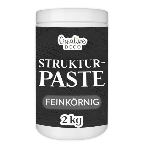 Dose mit Creative Deco Strukturpaste, feinkörnig, 2 Kilogramm.