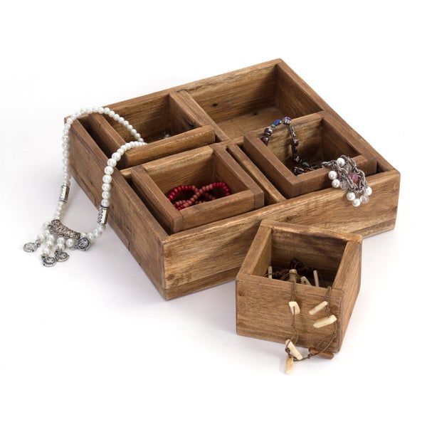 Kisten-Set Cubo II 7-tlg. Massivholz