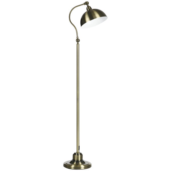 HOMCOM Stehlampe, 42L x 25,5B x 152H cm, Metall, Bronze