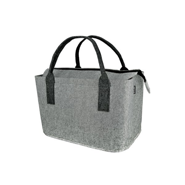 Taschen GILDE 2er Set ZIPPER Shopper dunkelgrau-hellgrau Höhe 25cm Filz