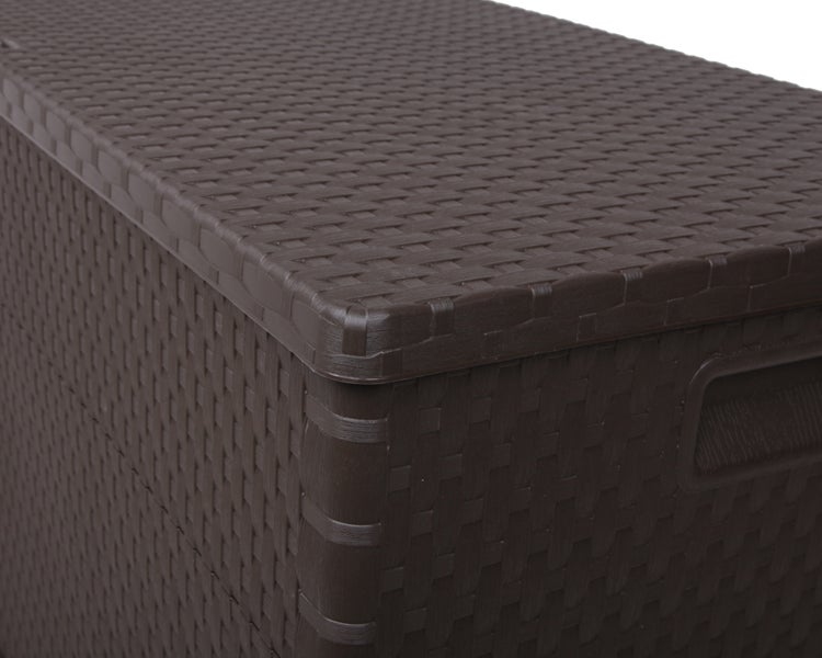 Ondis24 Kissenbox Sitztruhe Rattan braun, Aufbewahrungsbox, Box