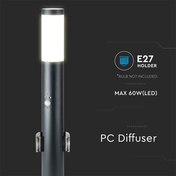 Gartenleuchte mit E27 Fassung für Leuchtmittel bis maximal 60 Watt