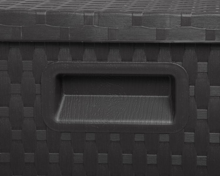 Ondis24 Kissenbox Auflagenbox Rattan anthrazit, Aufbewahrungsbox, Box