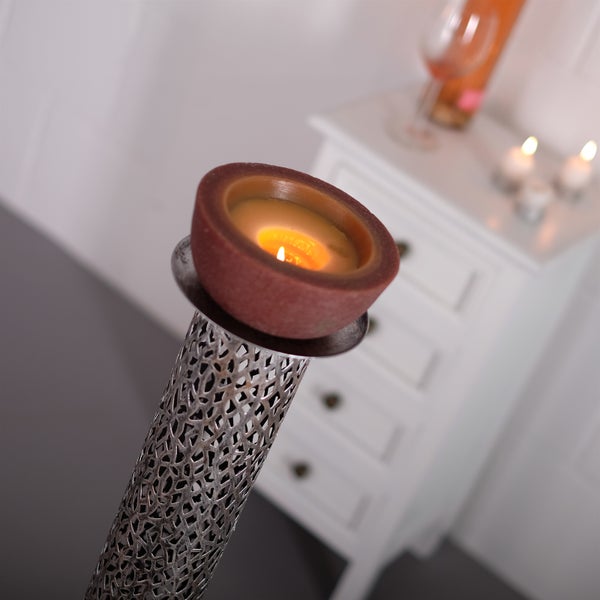 Kerzenleuchter  ETERNAL 100 cm, Metall antik-silber