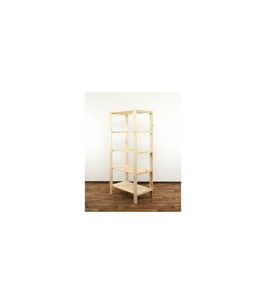 PROREGAL Holzregal Woodland HxBxT 166,4 x 80 x 50 cm Fachlast 120 kg 5 Fachboden Kiefernholz Natur
