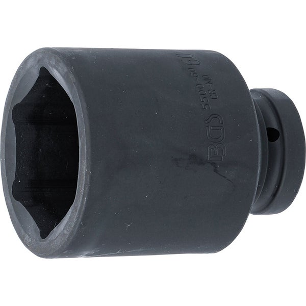 BGS Kraft-Steckschlüssel-Einsatz Sechskant tief Antrieb Innenvierkant 25 mm (1) SW 60 mm - 5500-60