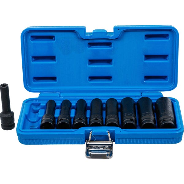 Steckschlüssel-Satz in einem blauen Gehäuse