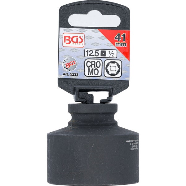 BGS Kraft-Steckschlüssel-Einsatz Sechskant Antrieb Innenvierkant 12,5 mm (1/2) SW 41 mm - 5233