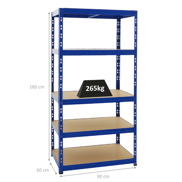 PROREGAL Mega Deal 2x Schwerlastregal Tiger & 1x Werkbank Tiger Fachlast 300 kg Blau