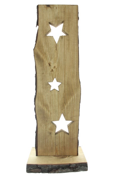 FRANK FLECHTWAREN | Holzsäule Frohe Weihnachten, 24 x 21 x 68 cm, HOLZ