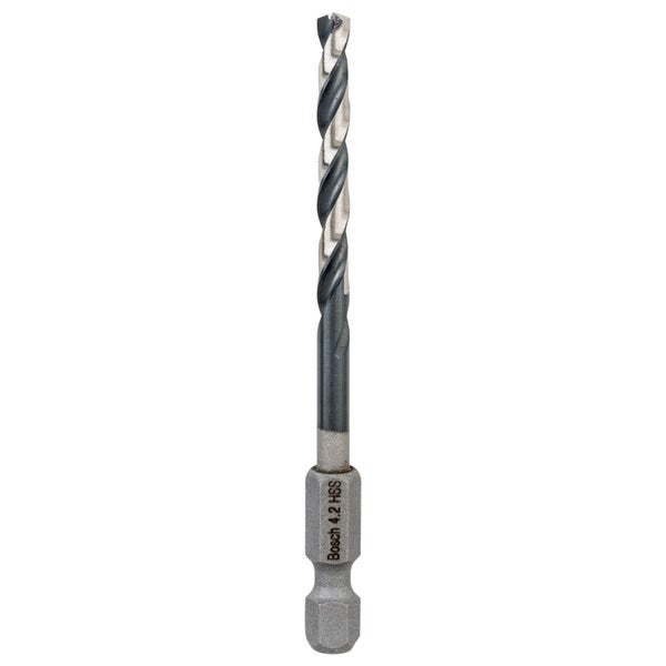 Bosch 1x HSS Spiralbohrer Impact Control mit Sechskantschaft 4,2 x 43 x 83 mm - 2608577054
