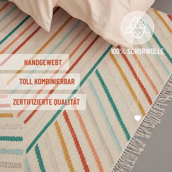 Kelim Teppich Multi Modern Pop WECONhome 160x230 cm