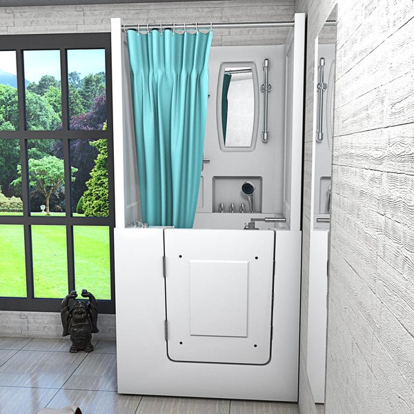 Seniorendusche Wanne Whirlpool S02D-WP-TH-C-L 100x78x205cm