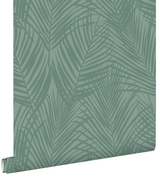 ESTAhome Tapete Palmblätter Seegrün - 0,53 x 10,05 m - 139302