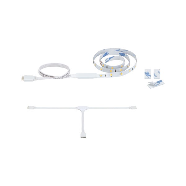 LED-Streifen mit Verbindungsstücken und Klebestreifen