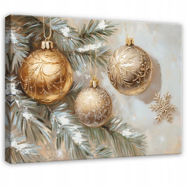 Leinwandbild Weihnachtsbaum Weihnachtskugeln Feiertage PP16291O4 Wandbilder Wohnzimmer Schlafzimmer 60x40 cm