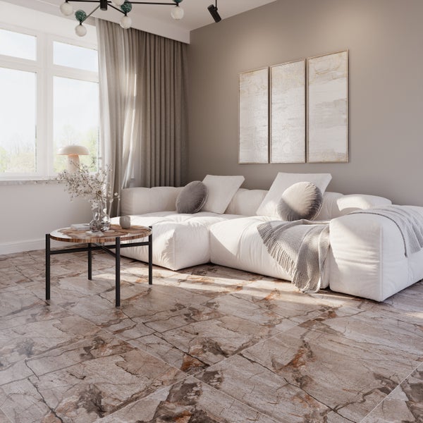 Feinsteinzeug Pietra di Verona Satiniert matt rektifiziert 60x60x0,7