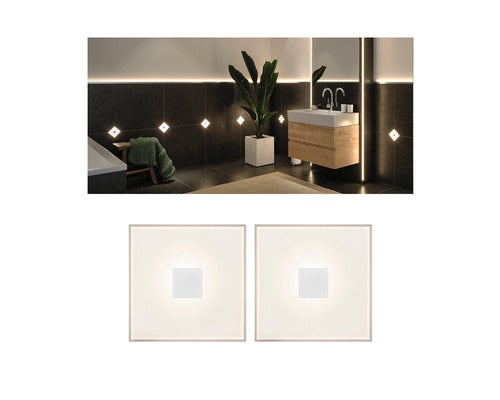 Paulmann LumiTiles LED Fliesen Square 2er-Set 100x100mm 2x20lm Warmweiß
