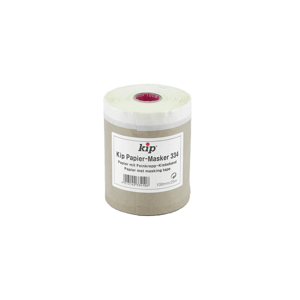 Kip Papier-Masker 334 mit Feinkrepp-Klebeband, 100 mm breit und 25 m lang