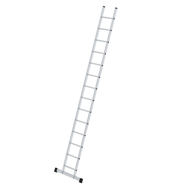 PROREGAL Sprossen-Anlegeleiter mit Standard-Traverse 14-Sprossen