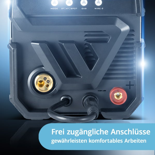 Anschlüsse an einem Schweißgerät