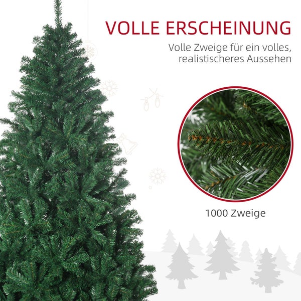 HOMCOM Weihnachtsbaum, Ø102 x 180H cm, PVC, Grün