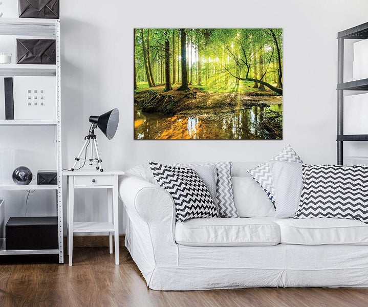 Leinwandbild Wald Natur Modern Bilder Wohnzimmer 100X70 cm