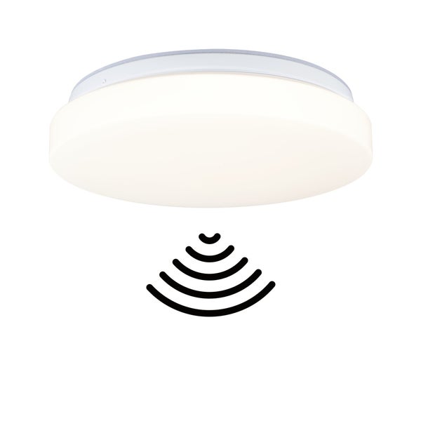 LED Deckenleuchte Luiana Dämmerungsgesteuerter Bewegungsmelder (HF) IP44 3000 - 5700K 1750lm 230V 16,5W dimmbar Weiß