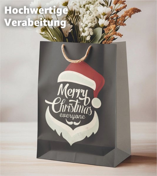 Geschenktüte mit Weihnachtsmotiv und Henkel