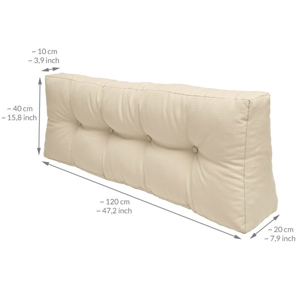 Beautissu ECO Elements Palettenkissen Sitz + Rücken Natur (1tlg)