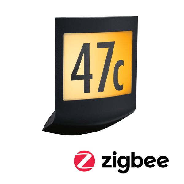 LED Außenwandleuchte Smart Home Zigbee 3.0 Padea Dämmerungssensor insektenfreundlich IP44 198x71mm Tunable Warm 8,2W 550lm 230V Anthrazit Kunststoff